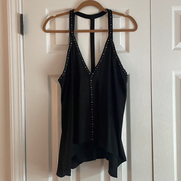 BCBG MAXAZRIA Black Strappy Backless Top - Picture 1 of 9